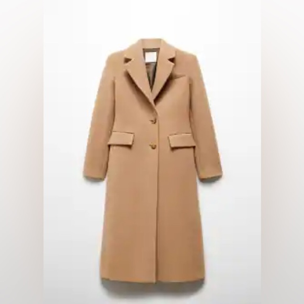 Tailored wool coat camel/S